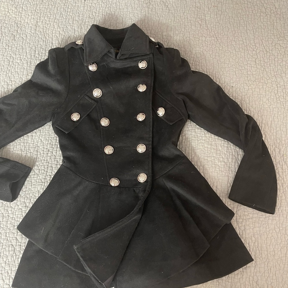 Pink lady pea style coat. 30% wool M gorgeous